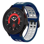 20mm 透氣雙色矽膠錶帶，適用於 Samsung Galaxy Watch 5 40mm，適用於 Samsung Galaxy Watch 5 44mm