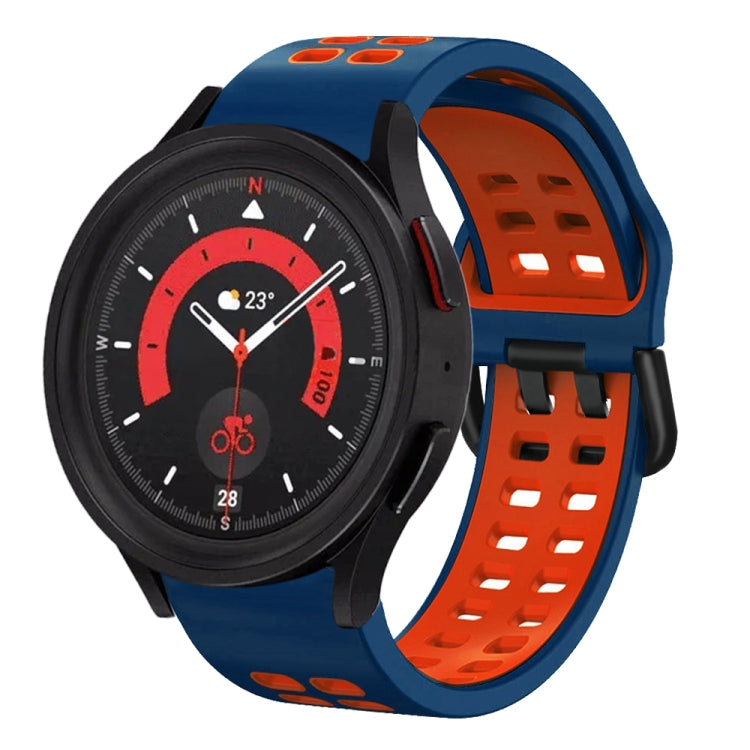 20mm 透氣雙色矽膠錶帶，適用於 Samsung Galaxy Watch 5 40mm，適用於 Samsung Galaxy Watch 5 44mm