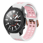20mm 透氣雙色矽膠錶帶，適用於 Samsung Galaxy Watch 5 Pro 45mm，適用於 Samsung Galaxy Watch 4 40mm