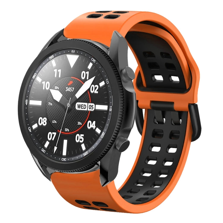 20mm 透氣雙色矽膠錶帶，適用於 Samsung Galaxy Watch 5 Pro 45mm，適用於 Samsung Galaxy Watch 4 40mm