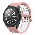 20mm 透氣雙色矽膠錶帶，適用於 Samsung Galaxy Watch 5 Pro 45mm，適用於 Samsung Galaxy Watch 4 40mm