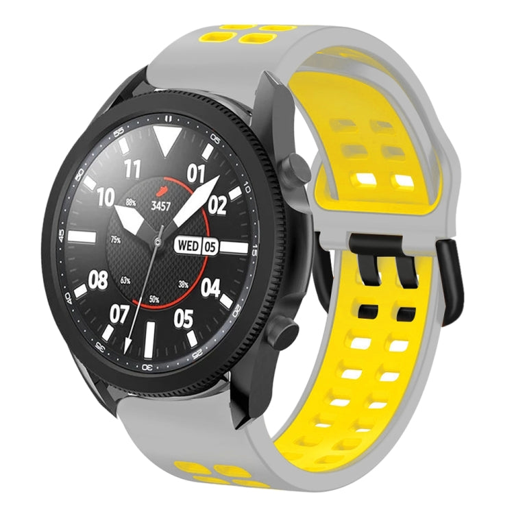 20mm 透氣雙色矽膠錶帶，適用於 Samsung Galaxy Watch 5 Pro 45mm，適用於 Samsung Galaxy Watch 4 40mm