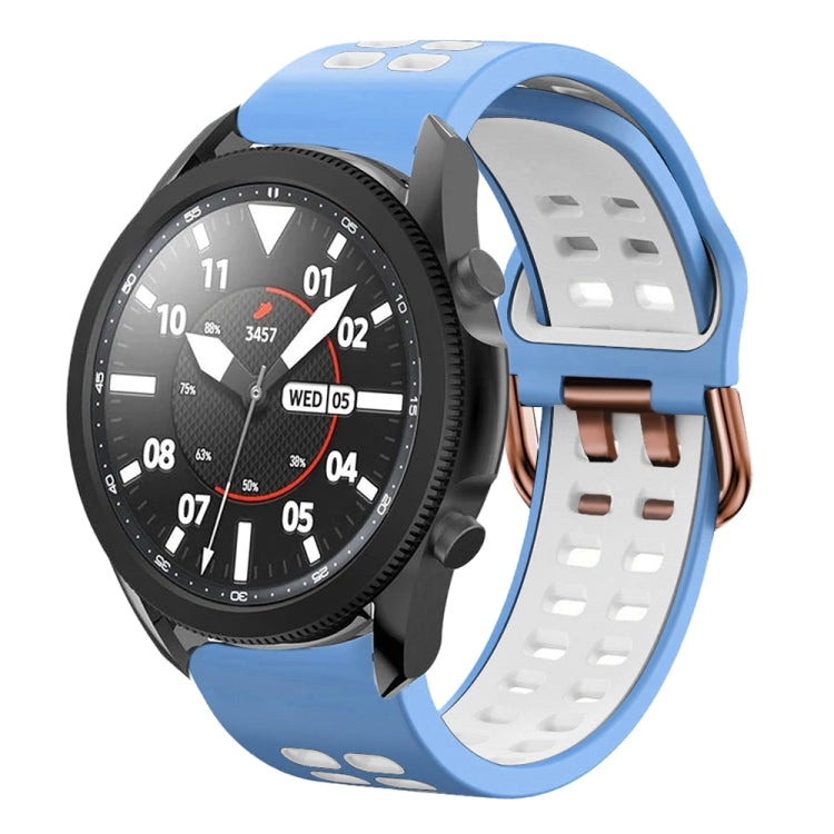 20mm 透氣雙色矽膠錶帶，適用於 Samsung Galaxy Watch 5 Pro 45mm，適用於 Samsung Galaxy Watch 4 40mm