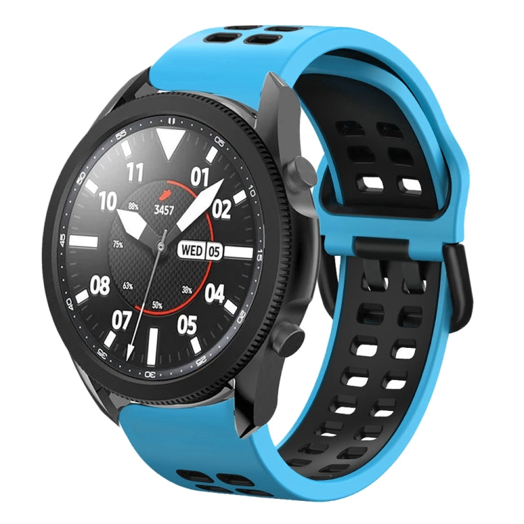 20mm 透氣雙色矽膠錶帶，適用於 Samsung Galaxy Watch 5 Pro 45mm，適用於 Samsung Galaxy Watch 4 40mm