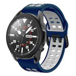 20mm 透氣雙色矽膠錶帶，適用於 Samsung Galaxy Watch 5 Pro 45mm，適用於 Samsung Galaxy Watch 4 40mm