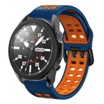 20mm 透氣雙色矽膠錶帶，適用於 Samsung Galaxy Watch 5 Pro 45mm，適用於 Samsung Galaxy Watch 4 40mm