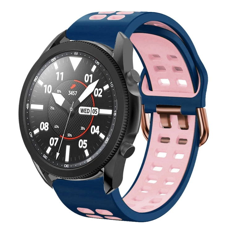 20mm 透氣雙色矽膠錶帶，適用於 Samsung Galaxy Watch 5 Pro 45mm，適用於 Samsung Galaxy Watch 4 40mm