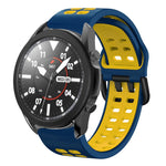20mm 透氣雙色矽膠錶帶，適用於 Samsung Galaxy Watch 5 Pro 45mm，適用於 Samsung Galaxy Watch 4 40mm