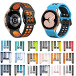 20mm 透氣雙色矽膠錶帶，適用於 Samsung Galaxy Watch 5 Pro 45mm，適用於 Samsung Galaxy Watch 4 40mm