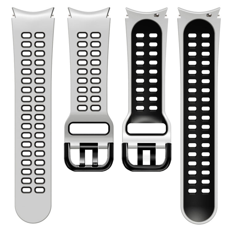 20mm 透氣雙色矽膠錶帶，適用於 Samsung Galaxy Watch 5 Pro 45mm，適用於 Samsung Galaxy Watch 4 40mm