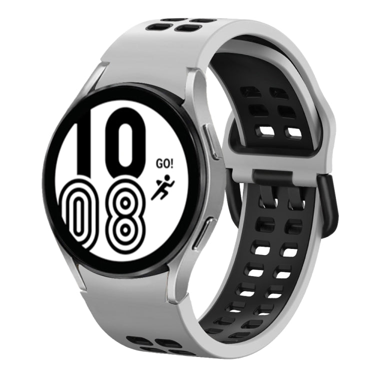 20mm 透氣雙色矽膠錶帶，適用於 Samsung Galaxy Watch 5 Pro 45mm，適用於 Samsung Galaxy Watch 4 40mm