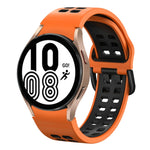 20mm 透氣雙色矽膠錶帶，適用於 Samsung Galaxy Watch 5 Pro 45mm，適用於 Samsung Galaxy Watch 4 40mm