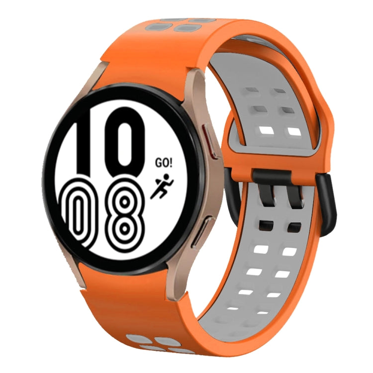 20mm 透氣雙色矽膠錶帶，適用於 Samsung Galaxy Watch 5 Pro 45mm，適用於 Samsung Galaxy Watch 4 40mm