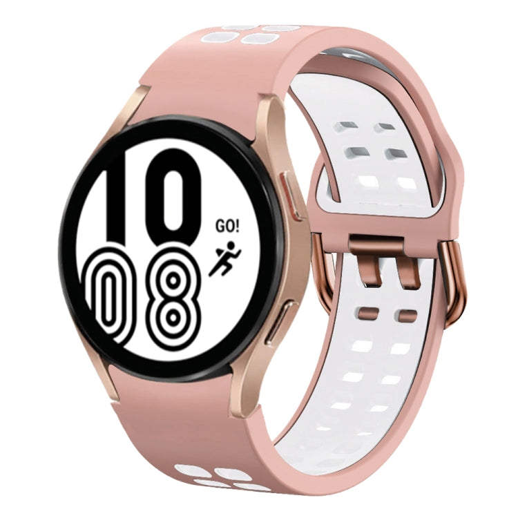 20mm 透氣雙色矽膠錶帶，適用於 Samsung Galaxy Watch 5 Pro 45mm，適用於 Samsung Galaxy Watch 4 40mm