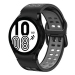 20mm 透氣雙色矽膠錶帶，適用於 Samsung Galaxy Watch 5 Pro 45mm，適用於 Samsung Galaxy Watch 4 40mm