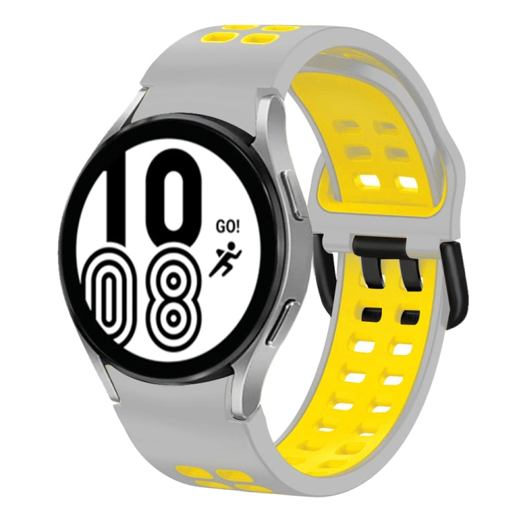 20mm 透氣雙色矽膠錶帶，適用於 Samsung Galaxy Watch 5 Pro 45mm，適用於 Samsung Galaxy Watch 4 40mm