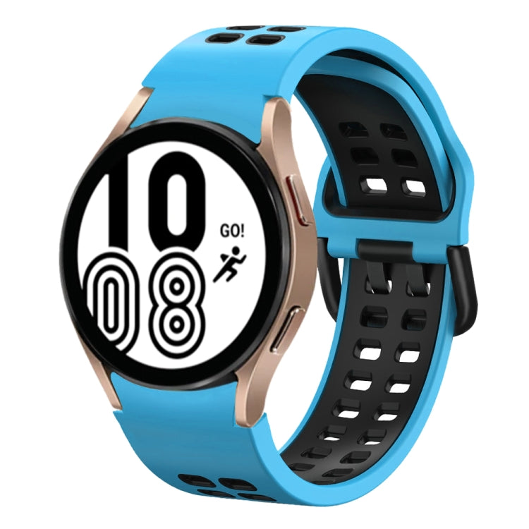 20mm 透氣雙色矽膠錶帶，適用於 Samsung Galaxy Watch 5 Pro 45mm，適用於 Samsung Galaxy Watch 4 40mm
