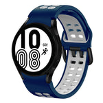 20mm 透氣雙色矽膠錶帶，適用於 Samsung Galaxy Watch 5 Pro 45mm，適用於 Samsung Galaxy Watch 4 40mm