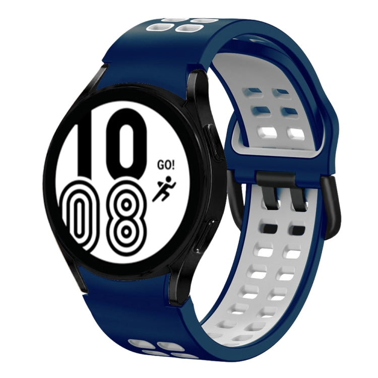 20mm 透氣雙色矽膠錶帶，適用於 Samsung Galaxy Watch 5 Pro 45mm，適用於 Samsung Galaxy Watch 4 40mm