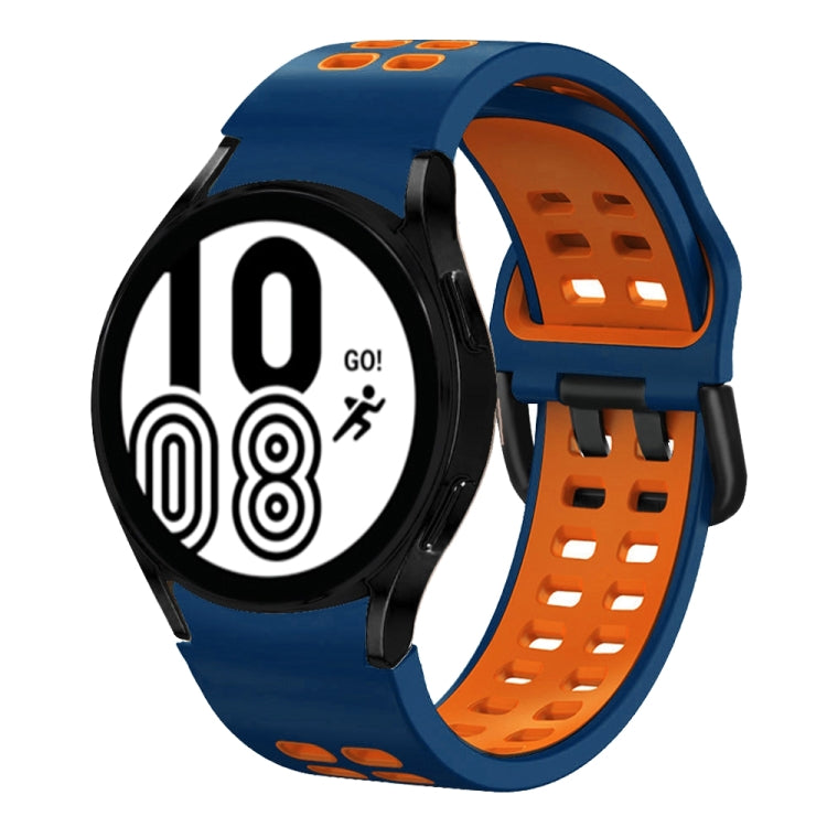 20mm 透氣雙色矽膠錶帶，適用於 Samsung Galaxy Watch 5 Pro 45mm，適用於 Samsung Galaxy Watch 4 40mm