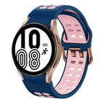 20mm 透氣雙色矽膠錶帶，適用於 Samsung Galaxy Watch 5 Pro 45mm，適用於 Samsung Galaxy Watch 4 40mm