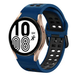 20mm 透氣雙色矽膠錶帶，適用於 Samsung Galaxy Watch 5 Pro 45mm，適用於 Samsung Galaxy Watch 4 40mm
