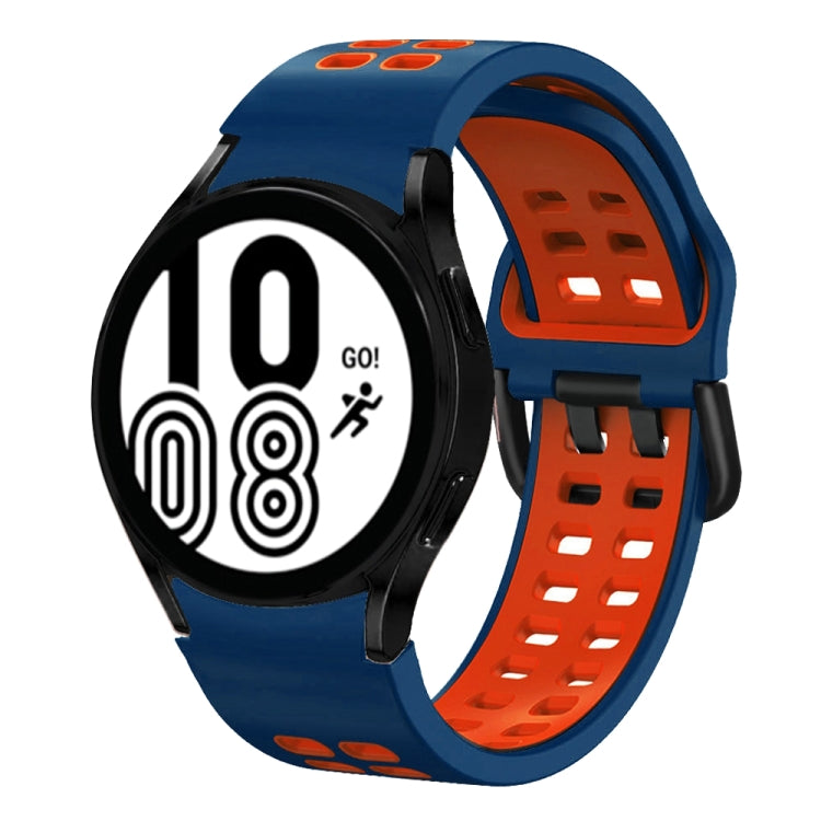 20mm 透氣雙色矽膠錶帶，適用於 Samsung Galaxy Watch 5 Pro 45mm，適用於 Samsung Galaxy Watch 4 40mm