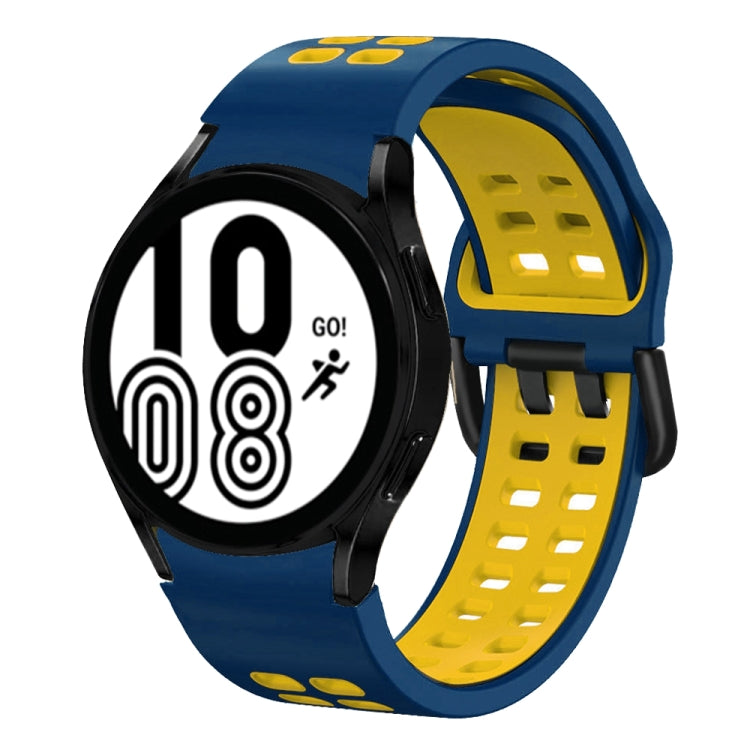 20mm 透氣雙色矽膠錶帶，適用於 Samsung Galaxy Watch 5 Pro 45mm，適用於 Samsung Galaxy Watch 4 40mm