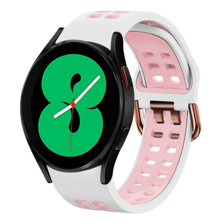 20mm 透氣雙色矽膠錶帶，適用於 Samsung Galaxy Watch 4 44mm，Samsung Galaxy Watch 4 Classic 46mm