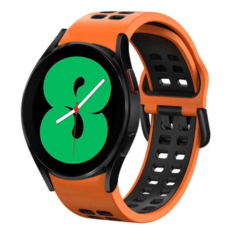 20mm 透氣雙色矽膠錶帶，適用於 Samsung Galaxy Watch 4 44mm，Samsung Galaxy Watch 4 Classic 46mm