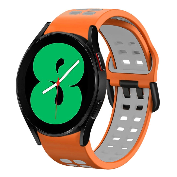 20mm 透氣雙色矽膠錶帶，適用於 Samsung Galaxy Watch 4 44mm，Samsung Galaxy Watch 4 Classic 46mm