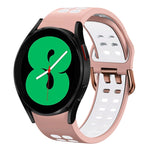 20mm 透氣雙色矽膠錶帶，適用於 Samsung Galaxy Watch 4 44mm，Samsung Galaxy Watch 4 Classic 46mm