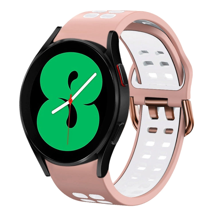 20mm 透氣雙色矽膠錶帶，適用於 Samsung Galaxy Watch 4 44mm，Samsung Galaxy Watch 4 Classic 46mm