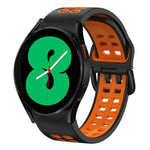 20mm 透氣雙色矽膠錶帶，適用於 Samsung Galaxy Watch 4 44mm，Samsung Galaxy Watch 4 Classic 46mm