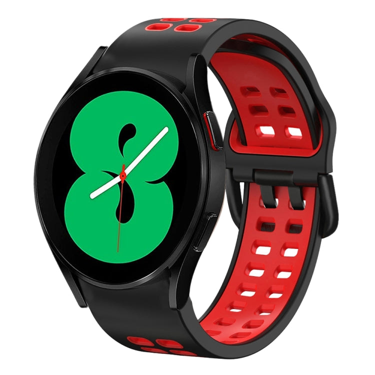 20mm 透氣雙色矽膠錶帶，適用於 Samsung Galaxy Watch 4 44mm，Samsung Galaxy Watch 4 Classic 46mm