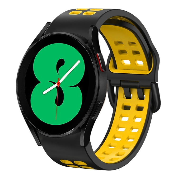 20mm 透氣雙色矽膠錶帶，適用於 Samsung Galaxy Watch 4 44mm，Samsung Galaxy Watch 4 Classic 46mm