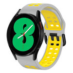 20mm 透氣雙色矽膠錶帶，適用於 Samsung Galaxy Watch 4 44mm，Samsung Galaxy Watch 4 Classic 46mm