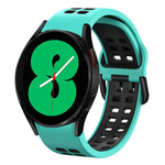 20mm 透氣雙色矽膠錶帶，適用於 Samsung Galaxy Watch 4 44mm，Samsung Galaxy Watch 4 Classic 46mm