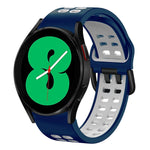 20mm 透氣雙色矽膠錶帶，適用於 Samsung Galaxy Watch 4 44mm，Samsung Galaxy Watch 4 Classic 46mm