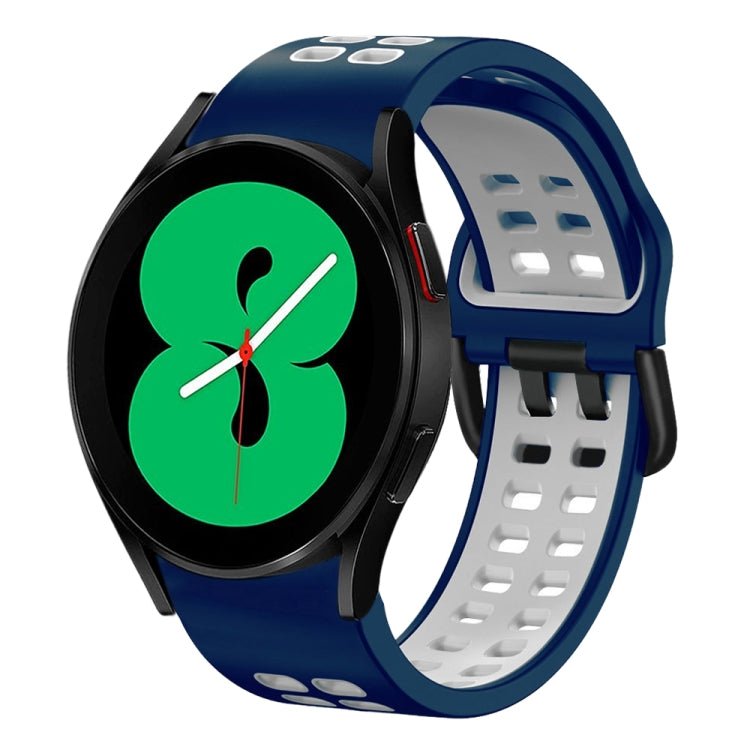 20mm 透氣雙色矽膠錶帶，適用於 Samsung Galaxy Watch 4 44mm，Samsung Galaxy Watch 4 Classic 46mm