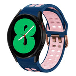 20mm 透氣雙色矽膠錶帶，適用於 Samsung Galaxy Watch 4 44mm，Samsung Galaxy Watch 4 Classic 46mm