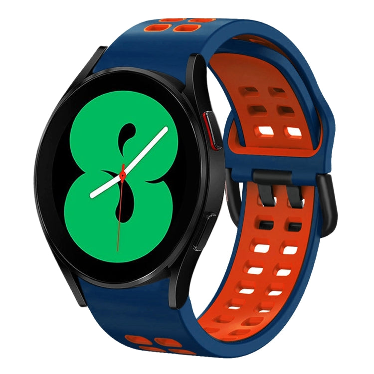 20mm 透氣雙色矽膠錶帶，適用於 Samsung Galaxy Watch 4 44mm，Samsung Galaxy Watch 4 Classic 46mm