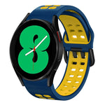 20mm 透氣雙色矽膠錶帶，適用於 Samsung Galaxy Watch 4 44mm，Samsung Galaxy Watch 4 Classic 46mm