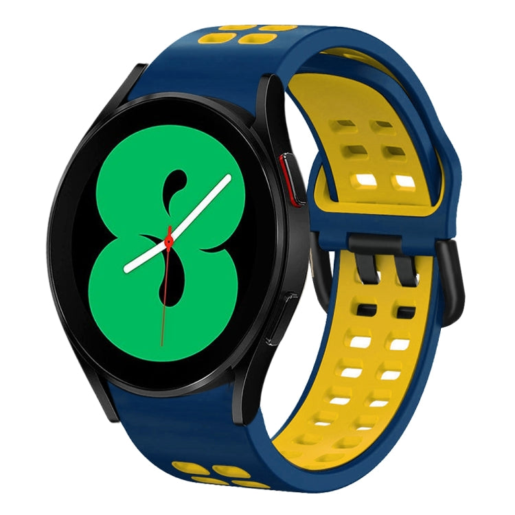 20mm 透氣雙色矽膠錶帶，適用於 Samsung Galaxy Watch 4 44mm，Samsung Galaxy Watch 4 Classic 46mm