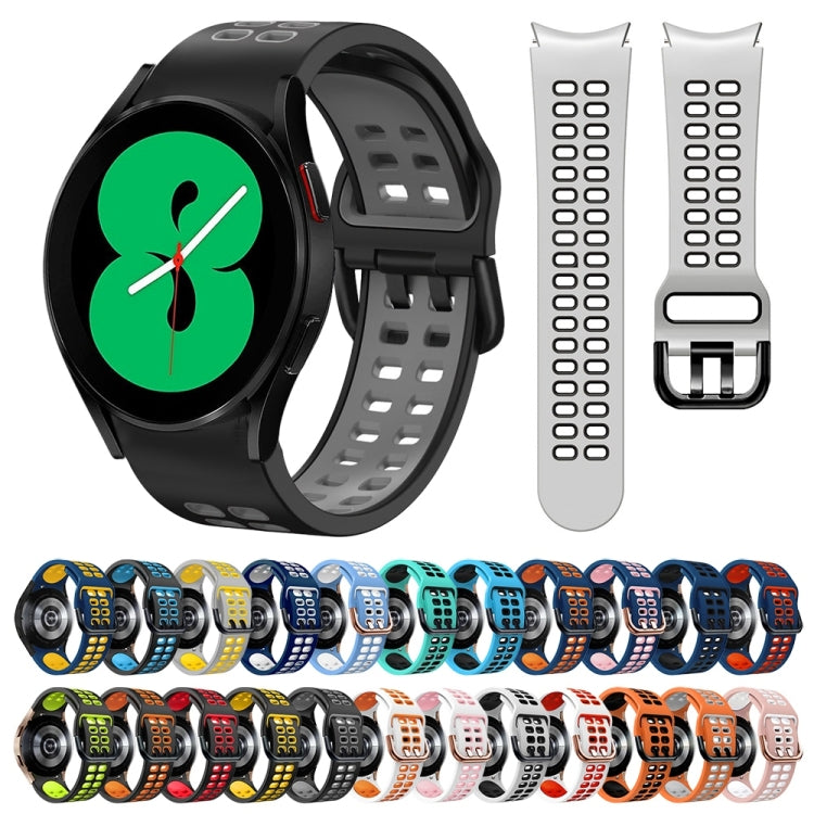 20mm 透氣雙色矽膠錶帶，適用於 Samsung Galaxy Watch 4 44mm，Samsung Galaxy Watch 4 Classic 46mm