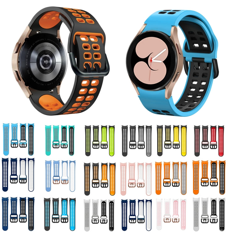20mm 透氣雙色矽膠錶帶，適用於 Samsung Galaxy Watch 4 44mm，Samsung Galaxy Watch 4 Classic 46mm