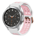 20mm 透氣雙色矽膠錶帶，適用於 Samsung Galaxy Watch 4 44mm，Samsung Galaxy Watch 4 Classic 46mm