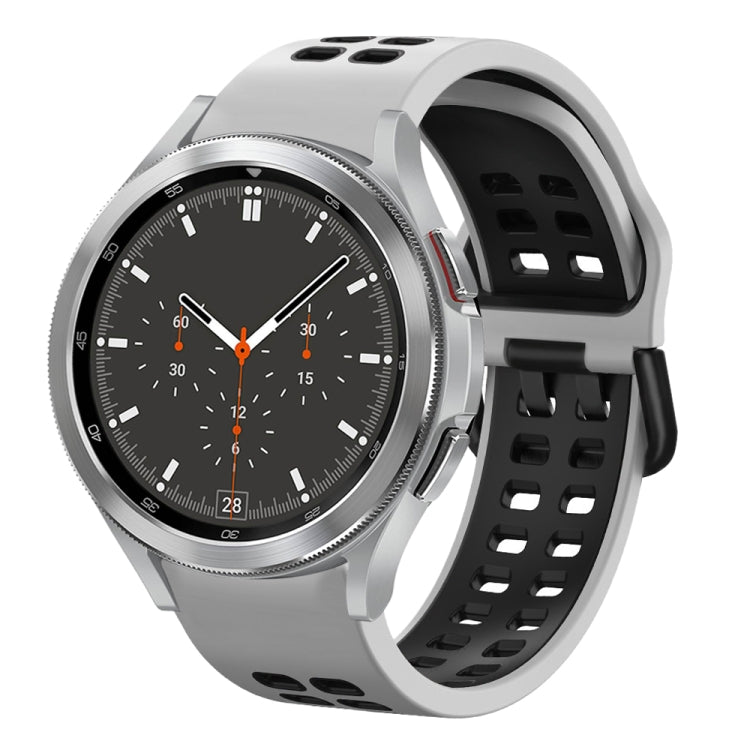 20mm 透氣雙色矽膠錶帶，適用於 Samsung Galaxy Watch 4 44mm，Samsung Galaxy Watch 4 Classic 46mm