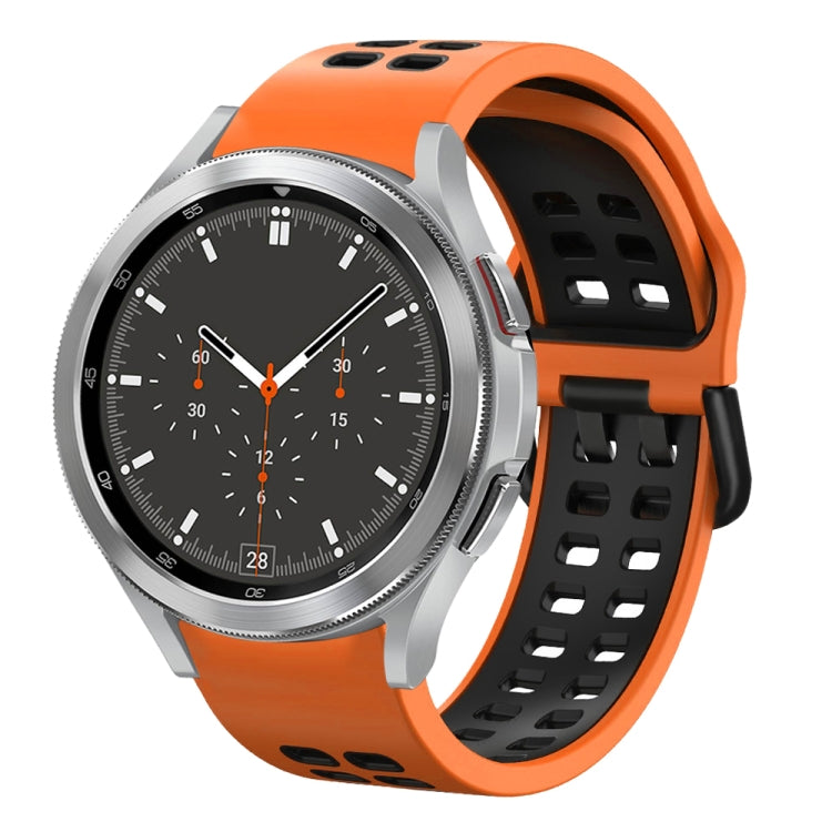 20mm 透氣雙色矽膠錶帶，適用於 Samsung Galaxy Watch 4 44mm，Samsung Galaxy Watch 4 Classic 46mm