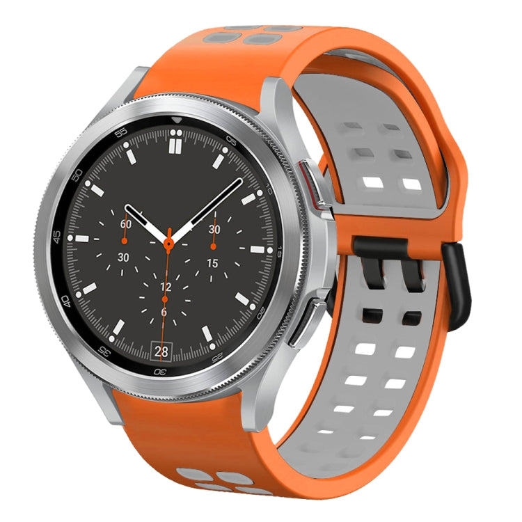 20mm 透氣雙色矽膠錶帶，適用於 Samsung Galaxy Watch 4 44mm，Samsung Galaxy Watch 4 Classic 46mm